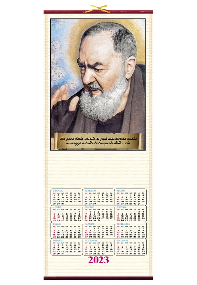 Calendario cinese Padre Pio 2024 personalizzato Stampacalendari.it