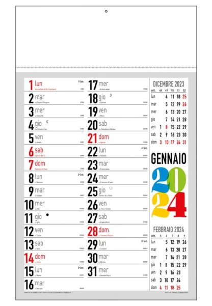 Calendario olandese 2024 personalizzato o neutro C1590